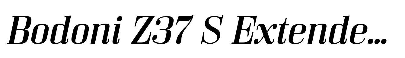 Bodoni Z37 S Extended Italic